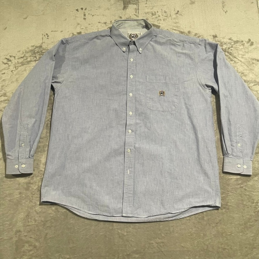 Cinch Shirt Mens XXL 2XL Blue Western Cowboy Rodeo Rancher Button Up